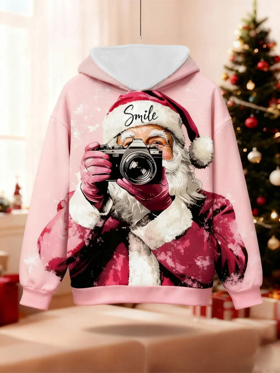 Women's Santa Claus Print Regular Sweatshirt