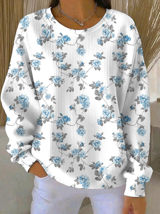 Women's Diabetes Awareness Print Casual Sweatshirt