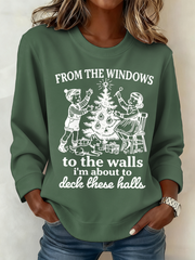 Women's Funny Christmas Printed Sweatshirt