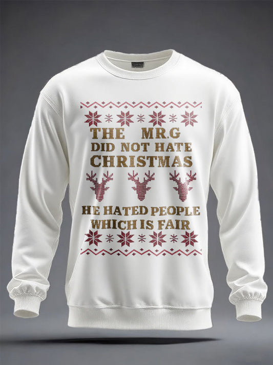 Unisex Funny Christmas Mr.G Printed Sweatshirt