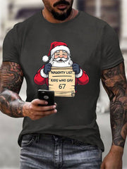 Men's Funny 67 Six Seven Meme Christmas Print T-shirt
