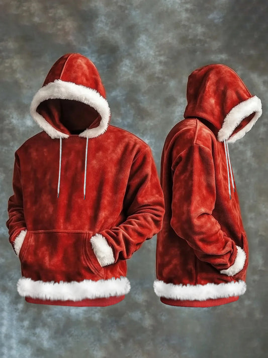 Men's Christmas Furry Hoodie