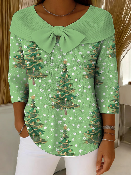 Women's Merry Christmas Print Sweater Top