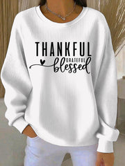 Women's Thanksgiving Print Casual Sweatshirt