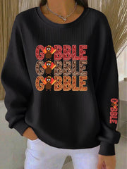Women's Thanksgiving Print Casual Sweatshirt