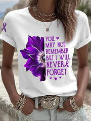 Women's clothing you may not remember but I will never forget Alzheimer's disease T-shirts