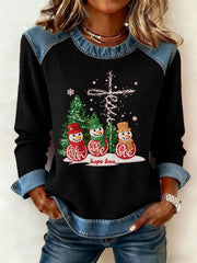 Women's Faith Christmas Snowman Sweatshirt