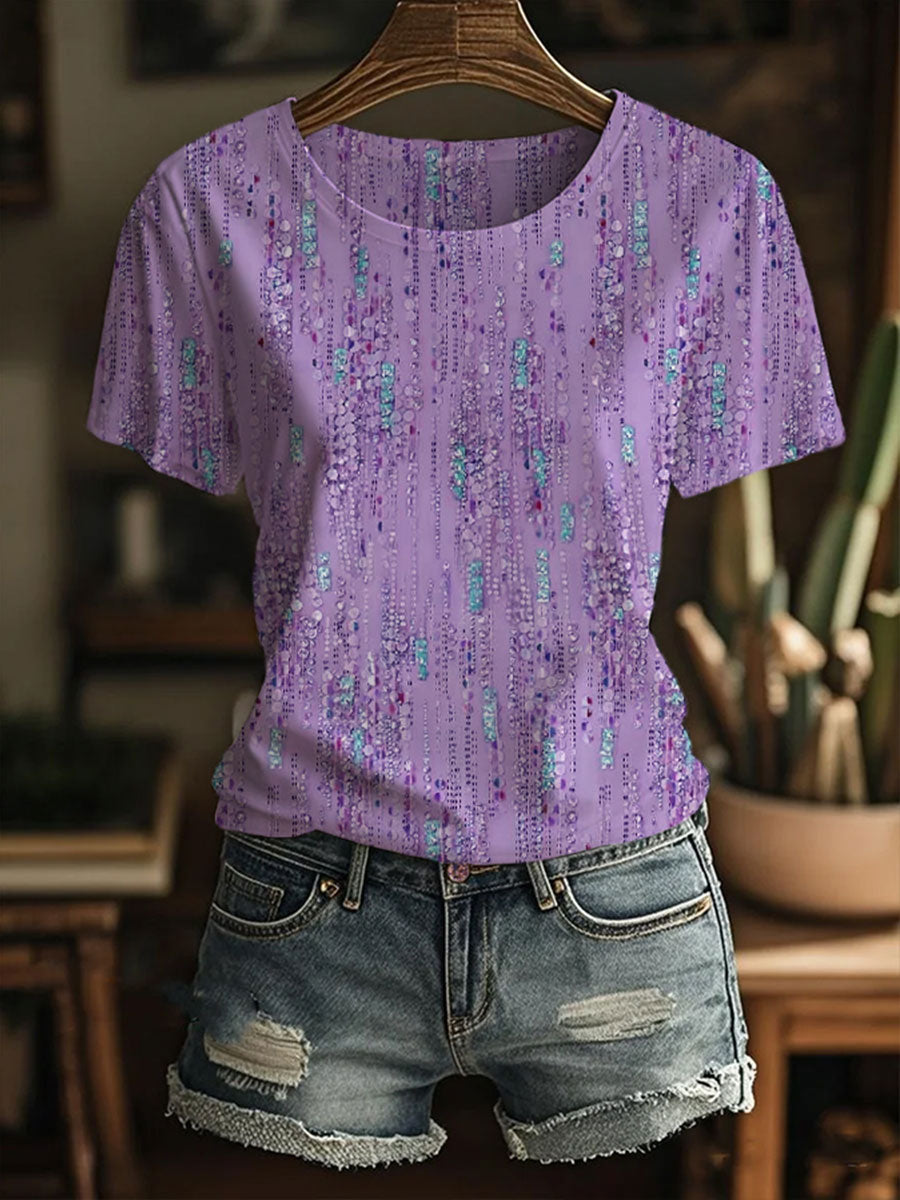 Women's Alzheimer's Awareness Art Printed T-shirt gracestitchs