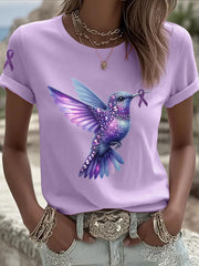 Women's Alzheimer's Hummingbird T-shirts gracestitchs