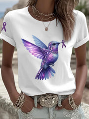Women's Alzheimer's Hummingbird T-shirts gracestitchs