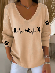 Women's Chihuahuas Print Casual Top gracestitchs