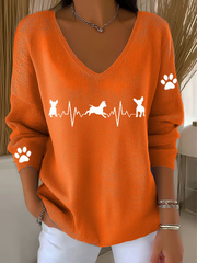 Women's Chihuahuas Print Casual Top gracestitchs