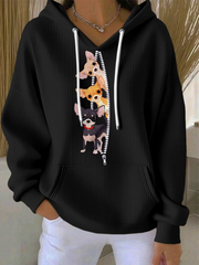 Women's Chihuahuas Print Casual Hoodie gracestitchs