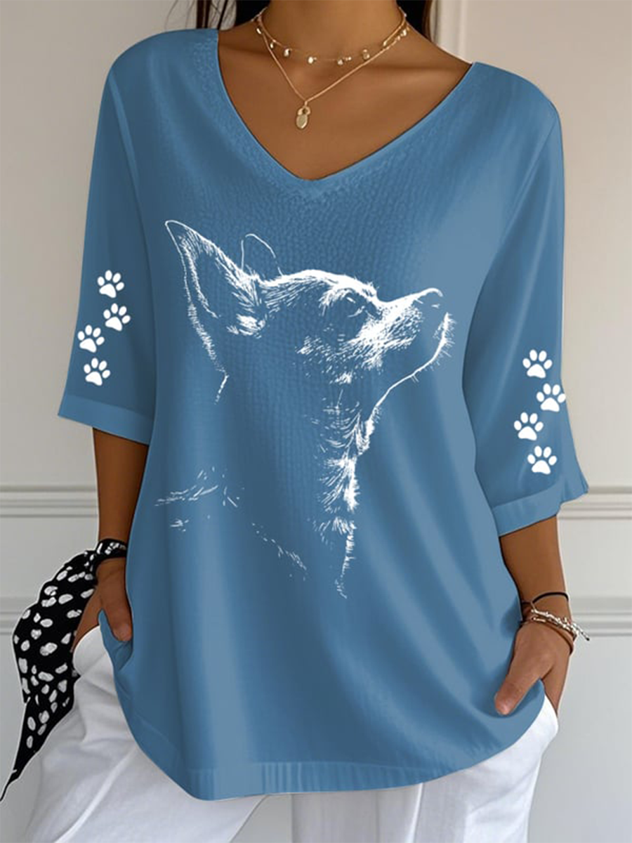 Women's Chihuahuas Print Casual T-shirt gracestitchs