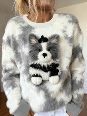 Women's Cute Animal Art Flannel Hoodie