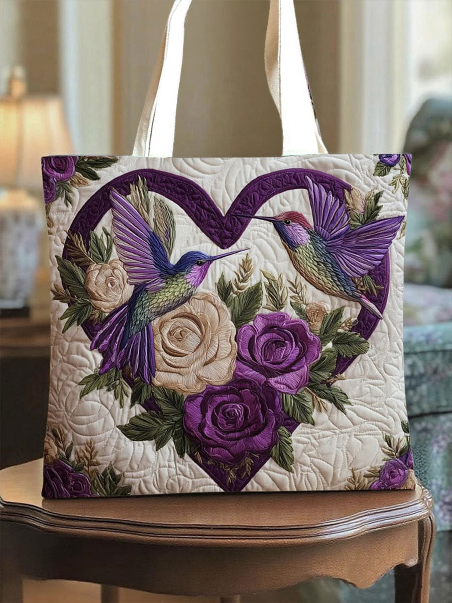 Alzheimer's Awareness Art Purple Floral Printed Bags gracestitchs