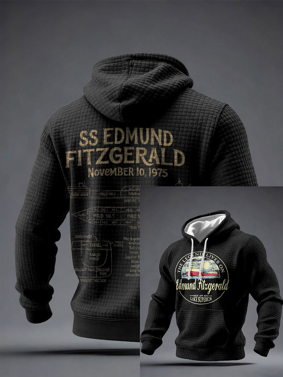Men's Edmund Fitzgerald Legend Printed Hoodie