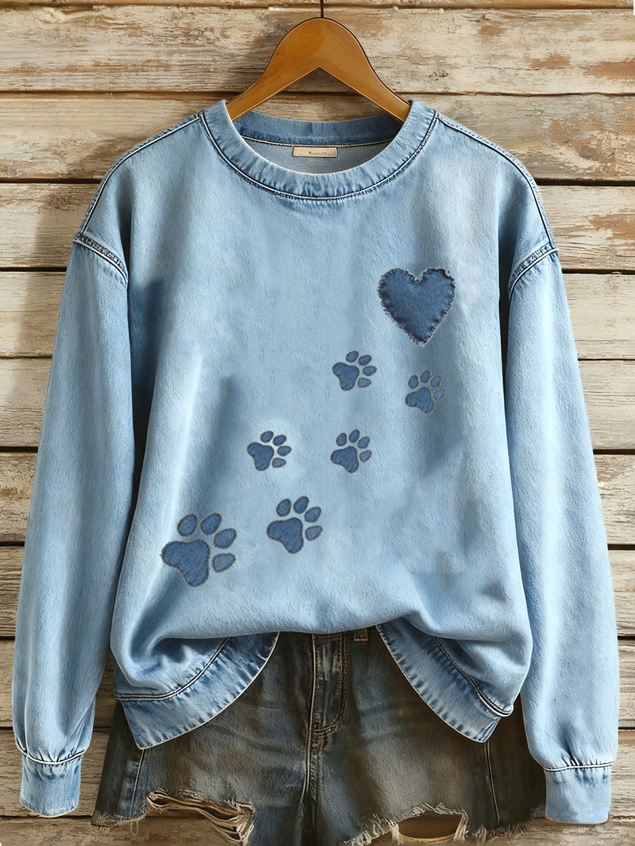 Women's Dog Paw Sweatshirt gracestitchs
