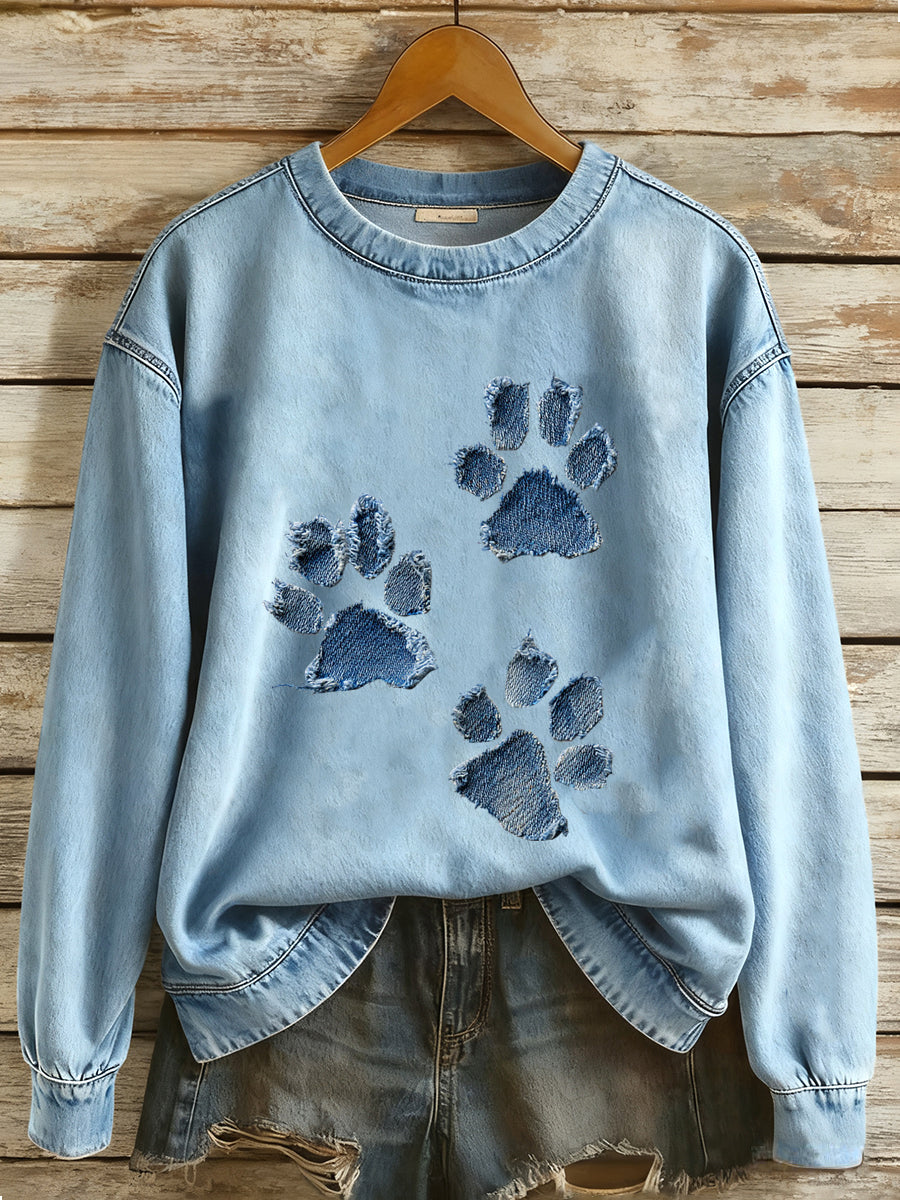 Women's Dog Paw Sweatshirt gracestitchs
