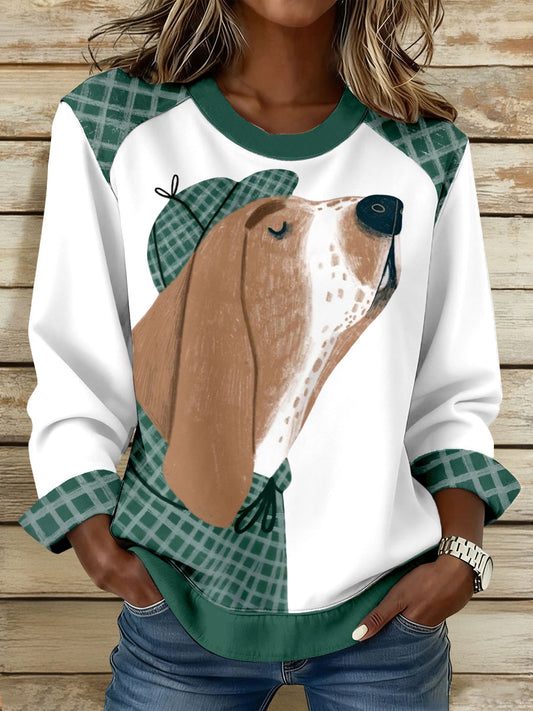 Women's Dog Print Sweatshirts