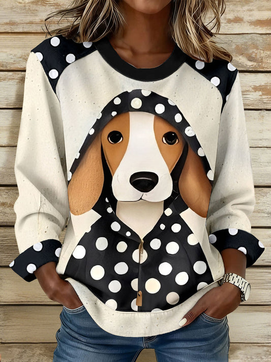Women's Dog Print Sweatshirts