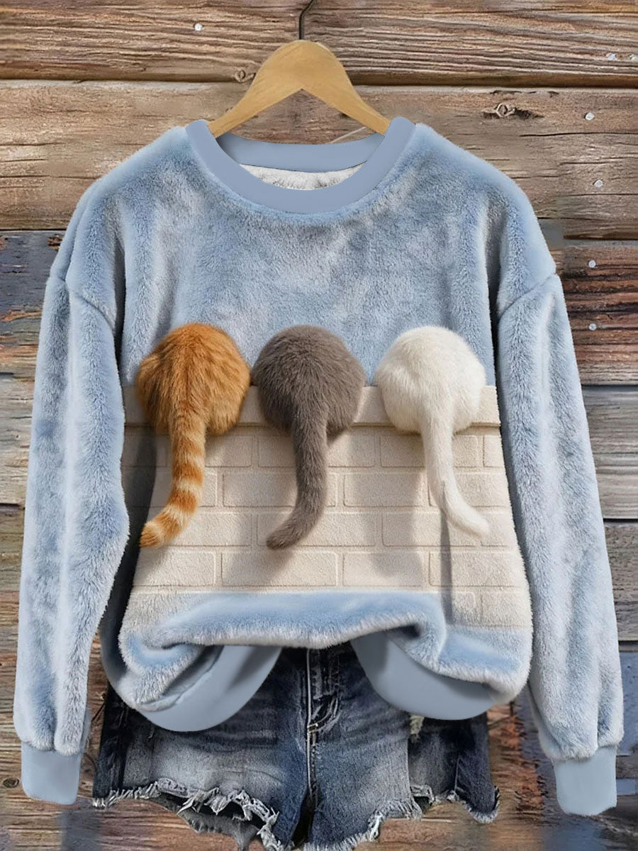 Women's Cats Flannel Sweatshirts gracestitchs