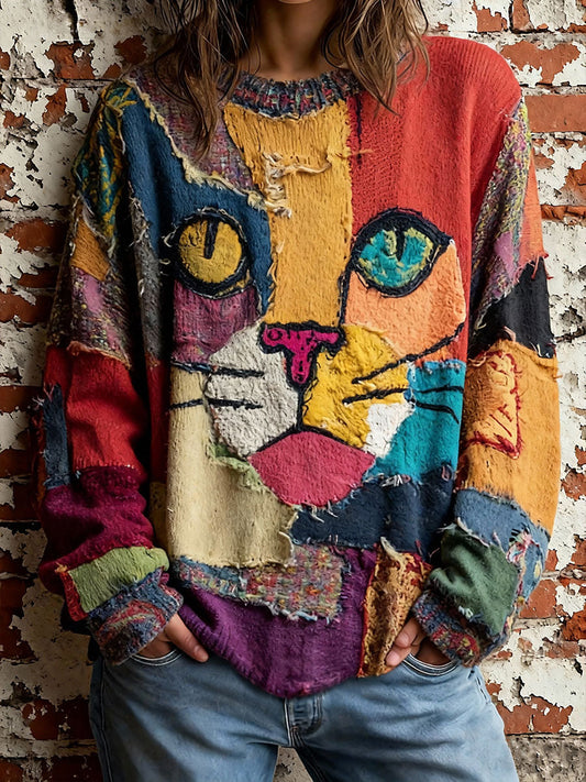 Women's Cat Art Tops gracestitchs