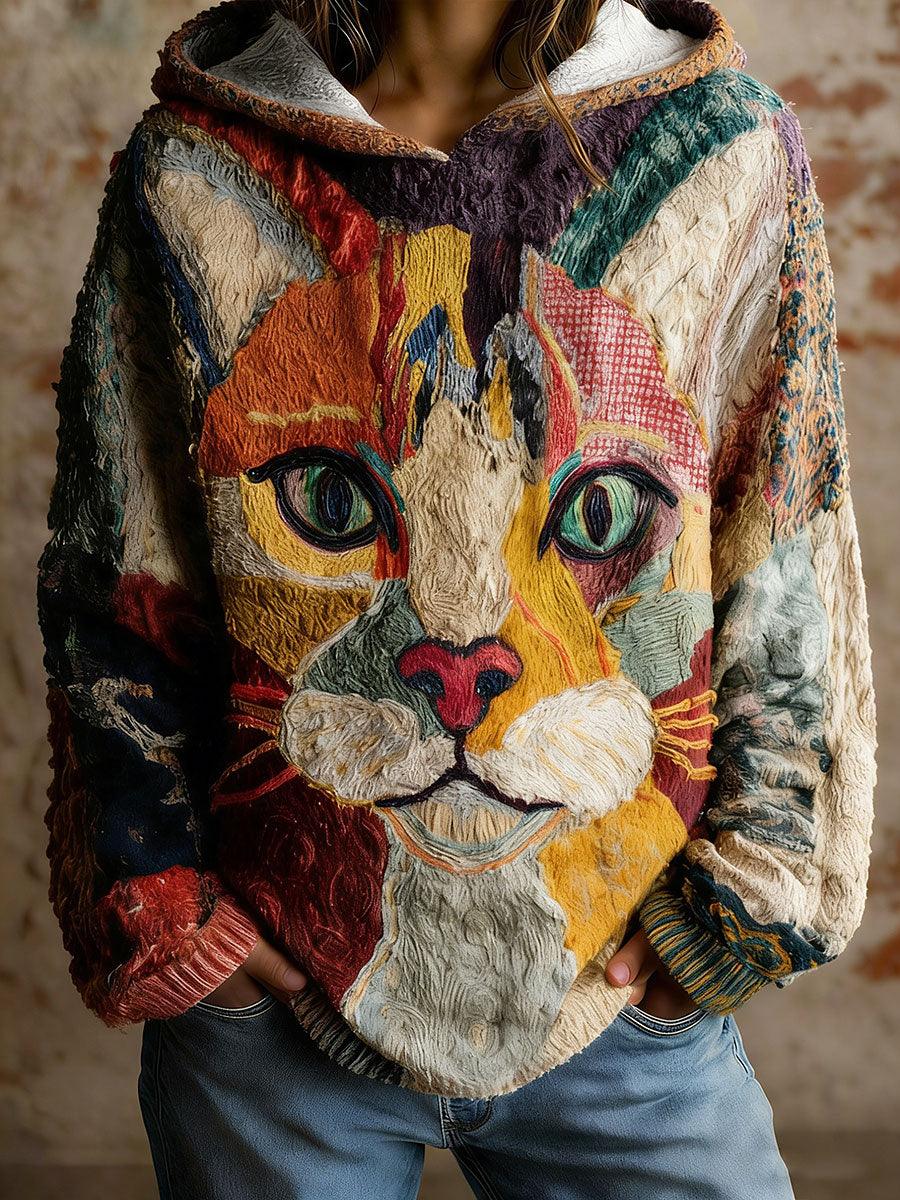 Women's Cat Art Hoodies gracestitchs