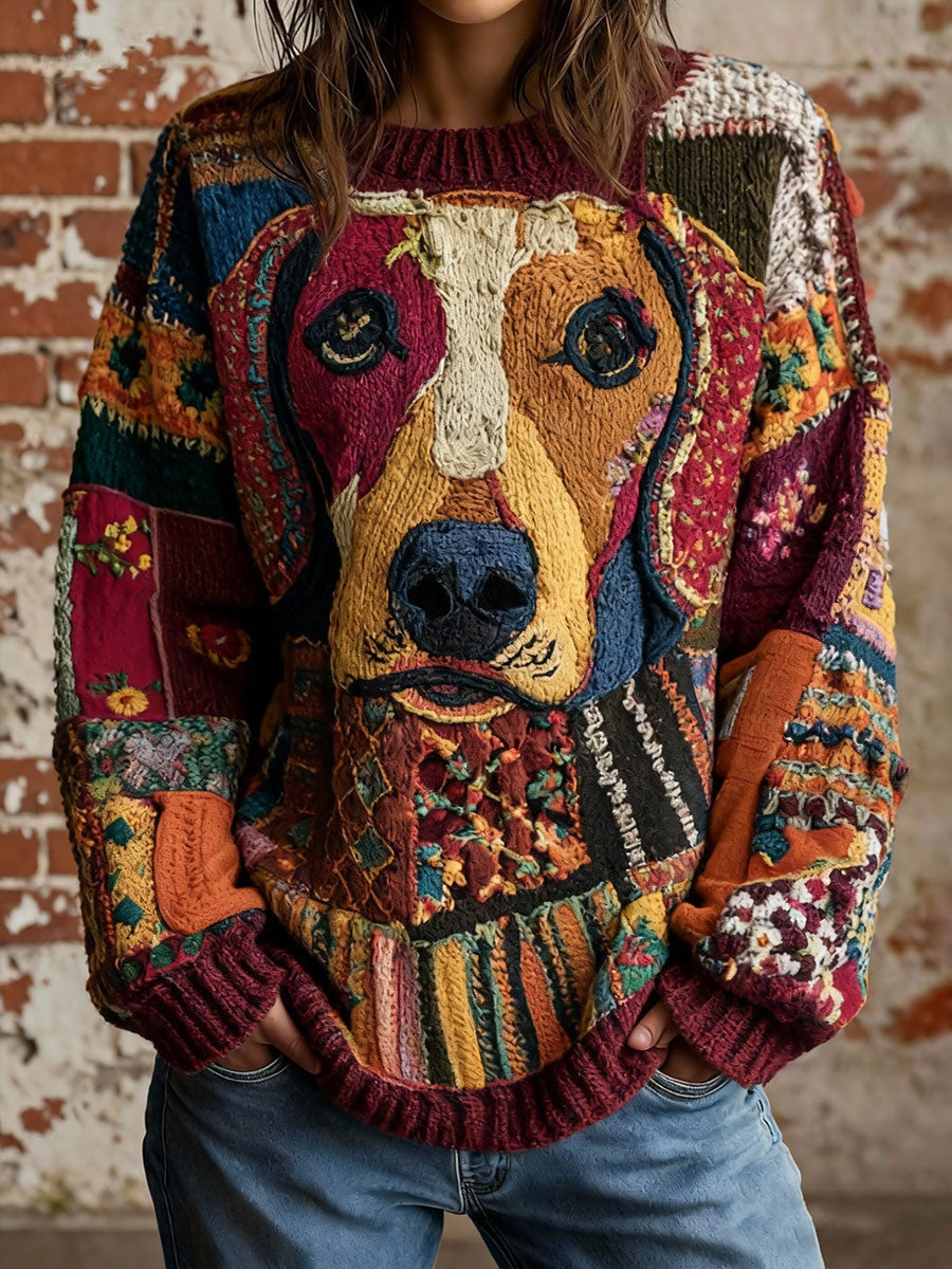 Women's Fashion Art Dachshund Retro Tops gracestitchs