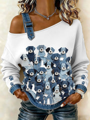 Women's Denim Puppy Top gracestitchs