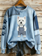 Women's Animal Lovers Dog Print Sweatshirt gracestitchs