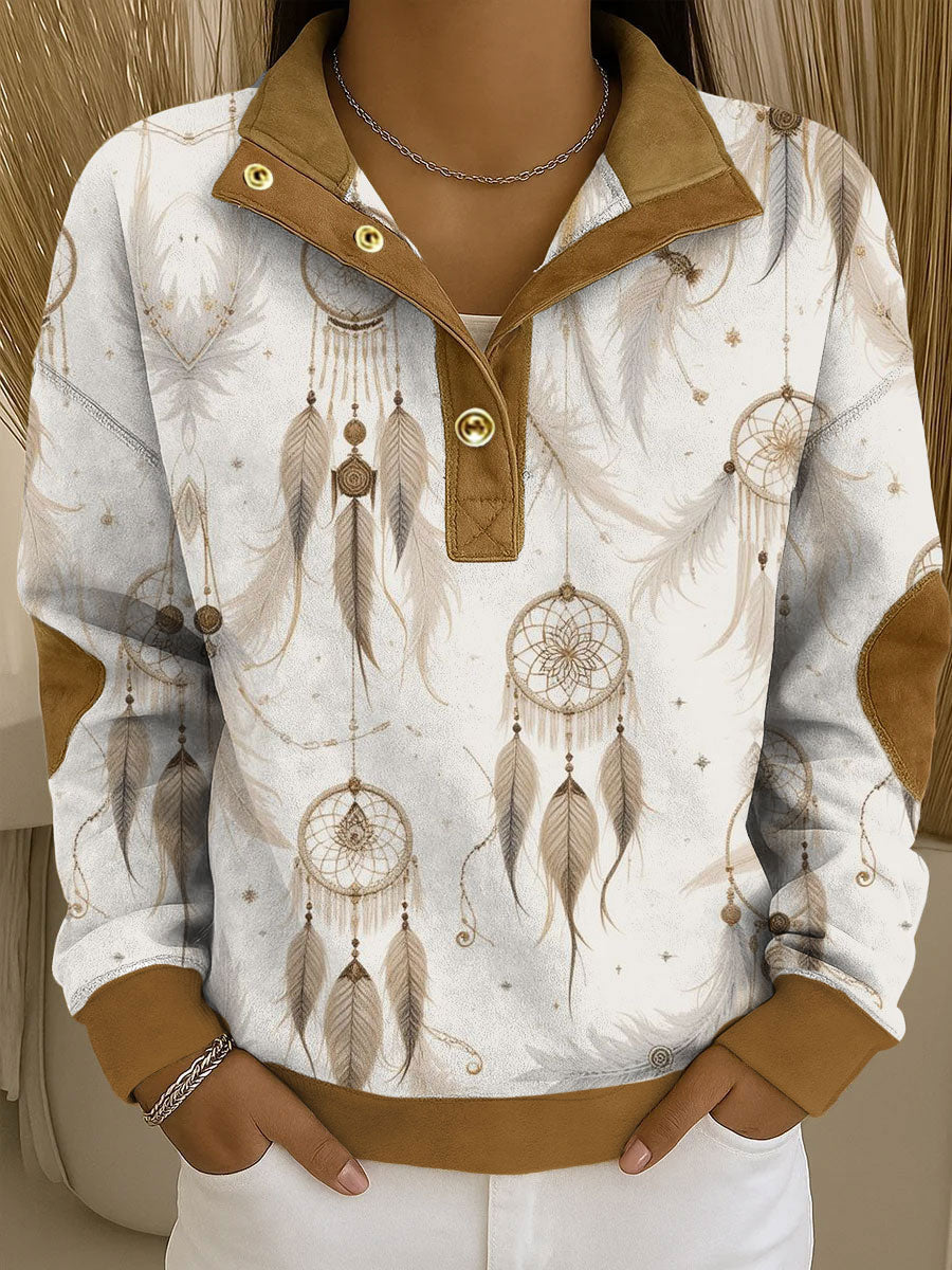 Women's Western Style Art Printed Sweatshirt gracestitchs