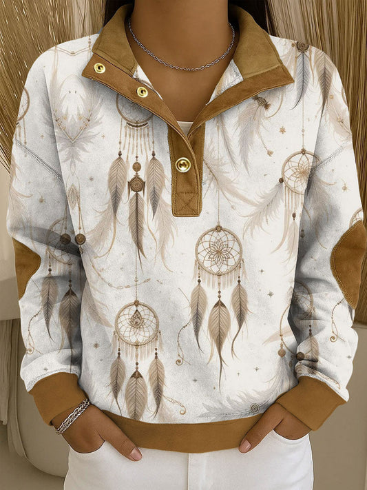Women's Western Style Art Printed Sweatshirt gracestitchs