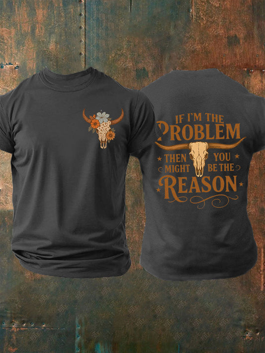 Men's iIF I'm The Problem Short-sleeved T-shirt gracestitchs