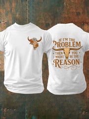 Men's iIF I'm The Problem Short-sleeved T-shirt gracestitchs