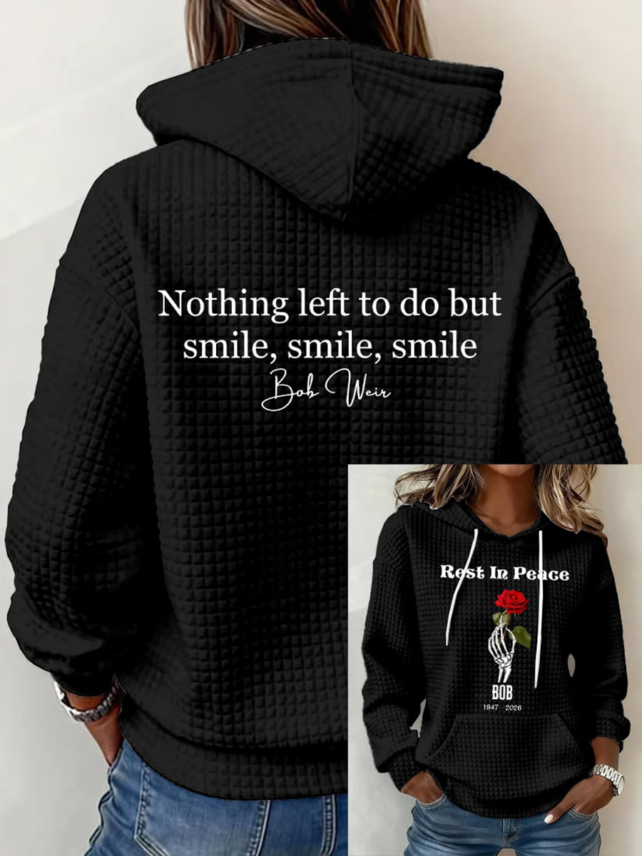 Women's RIP Bob Weir Large-sized Hooded Sweatshirt gracestitchs