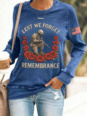 Women's Lest We Forget Casual Sweatshirt gracestitchs