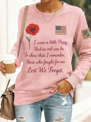 Women's Lest We Forget Casual Sweatshirt gracestitchs