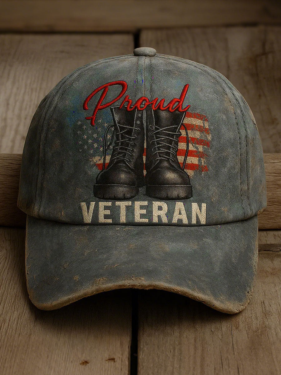 Proud Veteran Unisex Vintage Hats gracestitchs