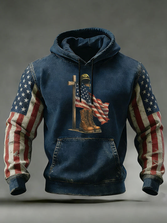 Men's veteran hoodies gracestitchs