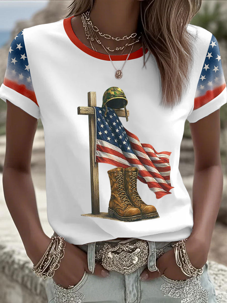 Women's veteran T-shirts gracestitchs