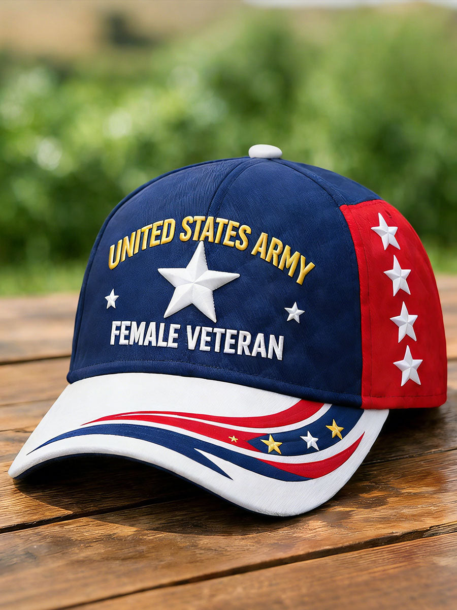 United States Army female veteran unisex hats gracestitchs