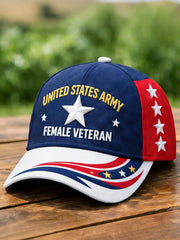 United States Army female veteran unisex hats gracestitchs