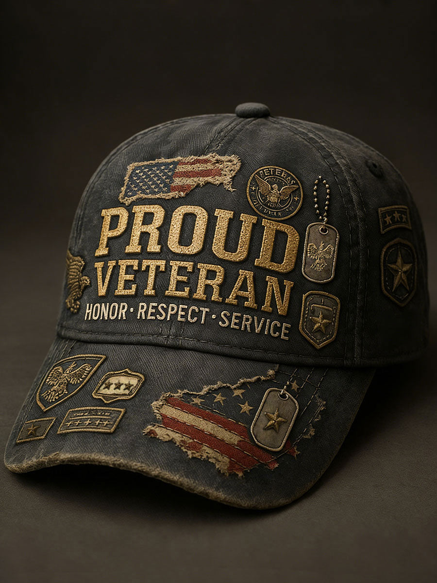 Proud Veteran Unisex Hats gracestitchs