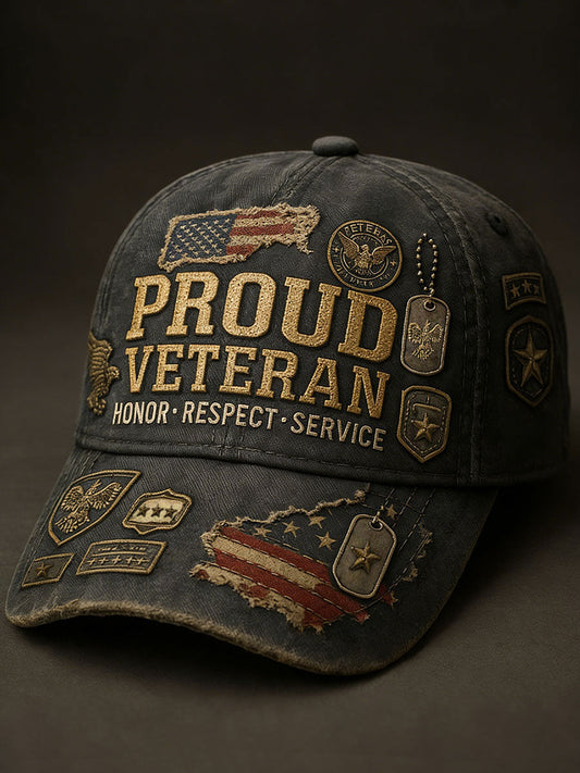 Proud Veteran Unisex Hats gracestitchs