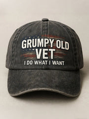 Grumpy old veteran, I do what I want unisex hats gracestitchs