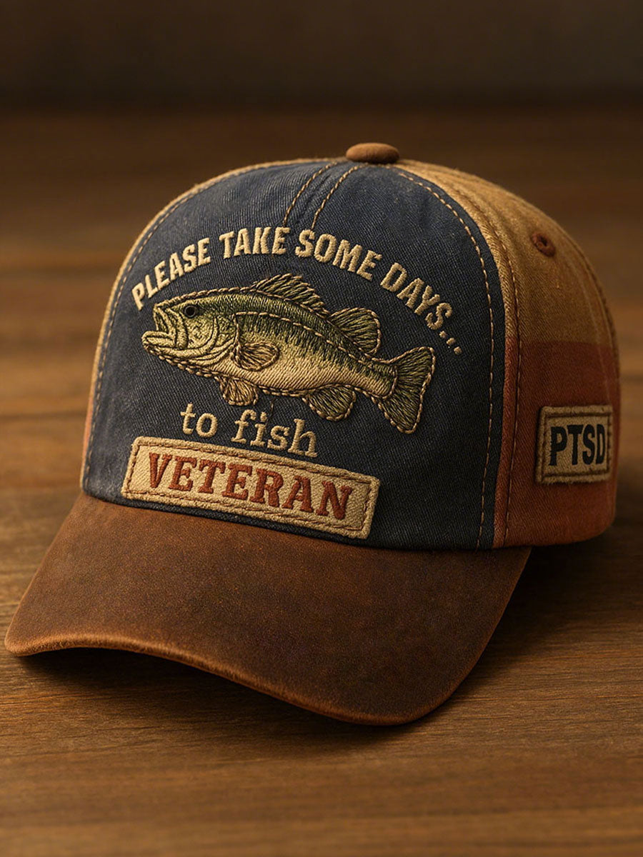 Please take some days to fish veteran unisex hat gracestitchs