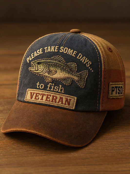 Please take some days to fish veteran unisex hat gracestitchs