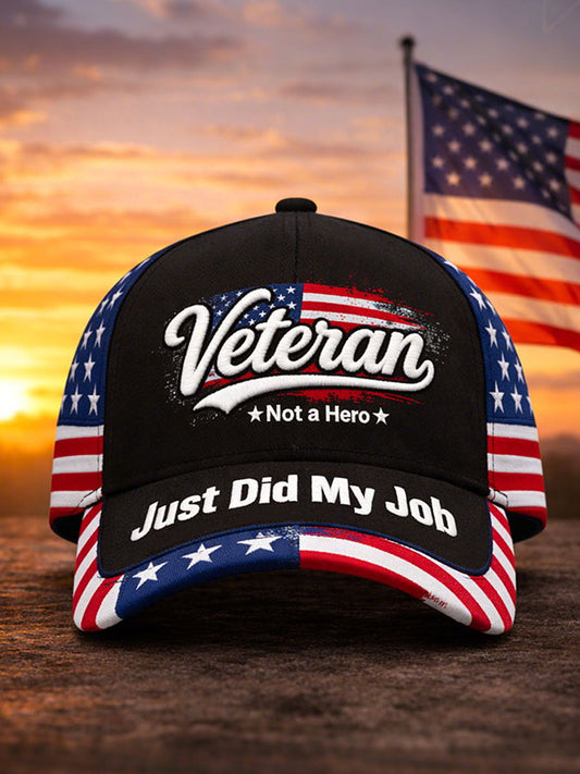 "Veteran, not a hero, just did my job" Unisex Hats gracestitchs