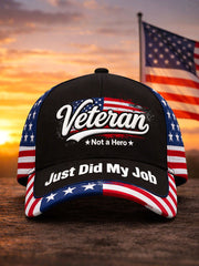 "Veteran, not a hero, just did my job" Unisex Hats gracestitchs